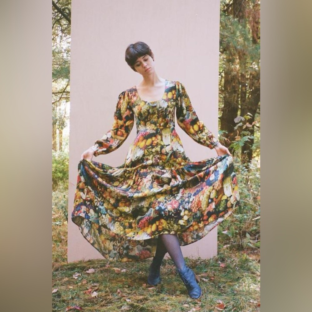 Samantha Pleet banquet dress in harvest print - Picture 3 of 13